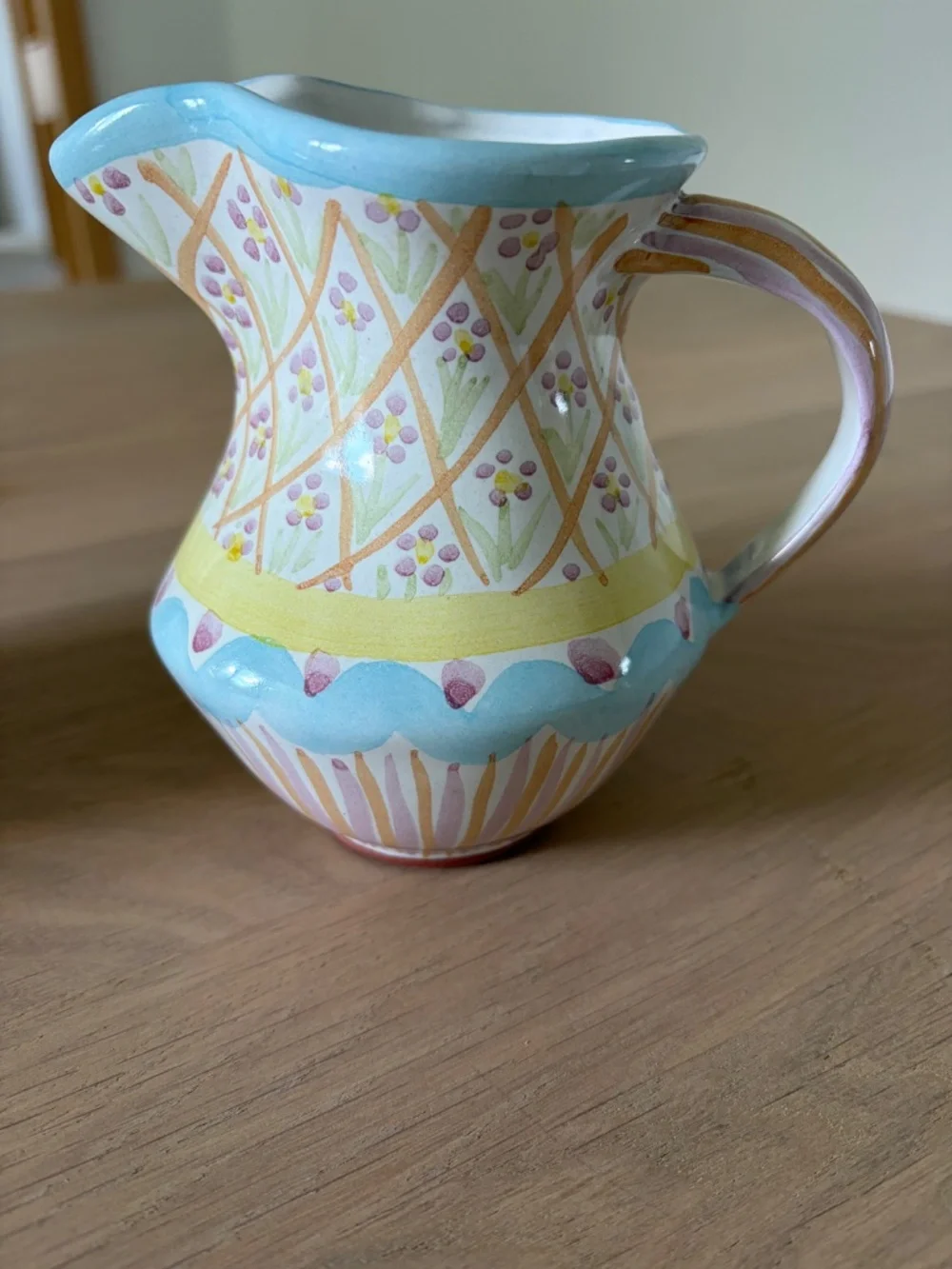 Mackenzie Childs Vintage Coffee Cup, Saucer, Creamer and Sugar Jar Set